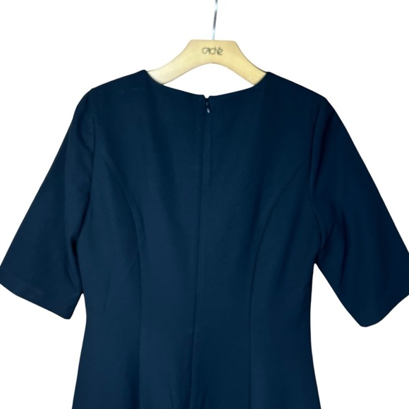 Kay Unger 8 Davina Walk Thru Jumpsuit Black Evening Stretch Crepe Skirt - Picture 8 of 13